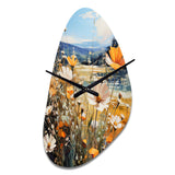 Sunny Meadows - Asymmetric Metal Wall Clock