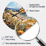 Sunny Meadows - Asymmetric Metal Wall Clock