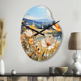 Sunny Meadows - Asymmetric Metal Wall Clock