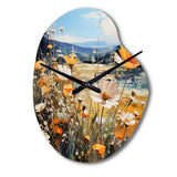 Sunny Meadows - Asymmetric Metal Wall Clock