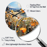 Sunny Meadows - Asymmetric Metal Wall Clock