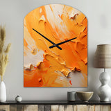 Tangerine Tango I - Asymmetric Metal Wall Clock