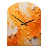 Tangerine Tango I - Asymmetric Metal Wall Clock