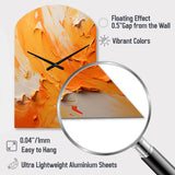 Tangerine Tango I - Asymmetric Metal Wall Clock