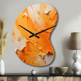 Tangerine Tango I - Asymmetric Metal Wall Clock