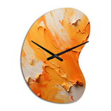 Tangerine Tango I - Asymmetric Metal Wall Clock
