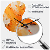 Tangerine Tango I - Asymmetric Metal Wall Clock