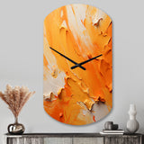 Tangerine Tango I - Asymmetric Metal Wall Clock