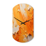 Tangerine Tango I - Asymmetric Metal Wall Clock