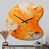 Tangerine Tango I - Asymmetric Metal Wall Clock