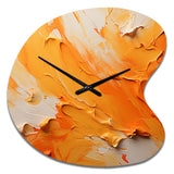Tangerine Tango I - Asymmetric Metal Wall Clock