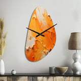 Tangerine Tango I - Asymmetric Metal Wall Clock