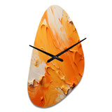 Tangerine Tango I - Asymmetric Metal Wall Clock