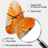 Tangerine Tango I - Asymmetric Metal Wall Clock