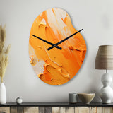 Tangerine Tango I - Asymmetric Metal Wall Clock
