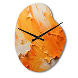Tangerine Tango I - Asymmetric Metal Wall Clock