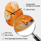 Tangerine Tango I - Asymmetric Metal Wall Clock