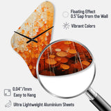 Tangerine Tango IV - Asymmetric Metal Wall Clock