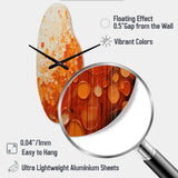 Tangerine Tango IV - Asymmetric Metal Wall Clock