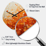 Tangerine Tango IV - Asymmetric Metal Wall Clock