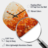 Tangerine Tango IV - Asymmetric Metal Wall Clock