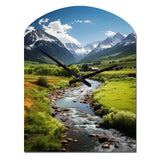 Colorado Landscape I - Asymmetric Metal Wall Clock