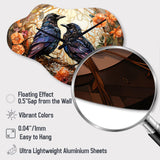 Crow Enchanted Monarchs - Asymmetric Metal Wall Clock