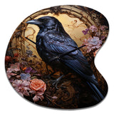 Crow Opulent Oath - Asymmetric Metal Wall Clock