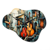 Cubism Music Forms V - Asymmetric Metal Wall Clock