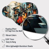 Cubism Music Forms V - Asymmetric Metal Wall Clock