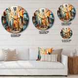 Cubism Art Multidimensional V - Abstract Metal Wall Clock