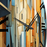 Cubism Art Multidimensional V - Abstract Metal Wall Clock