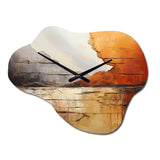 Grey Orange Grey And Orange Geological Wonders - Asymmetric Metal Wall Clock