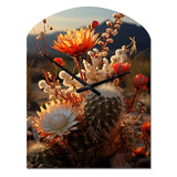 Desert Euphoria Cactus II - Asymmetric Metal Wall Clock