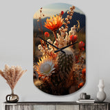 Desert Euphoria Cactus II - Asymmetric Metal Wall Clock