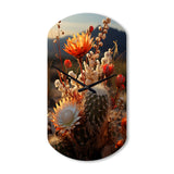 Desert Euphoria Cactus II - Asymmetric Metal Wall Clock
