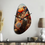 Desert Euphoria Cactus II - Asymmetric Metal Wall Clock