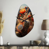 Desert Euphoria Cactus II - Asymmetric Metal Wall Clock
