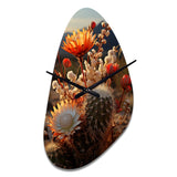 Desert Euphoria Cactus II - Asymmetric Metal Wall Clock