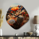 Desert Euphoria Cactus II - Asymmetric Metal Wall Clock