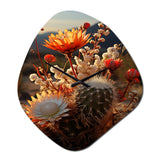 Desert Euphoria Cactus II - Asymmetric Metal Wall Clock