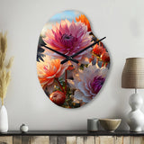 Desert Euphoria Cactus III - Asymmetric Metal Wall Clock