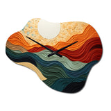 Desert Sands Abstract - Asymmetric Metal Wall Clock