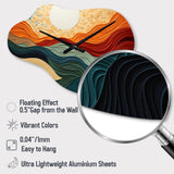 Desert Sands Abstract - Asymmetric Metal Wall Clock