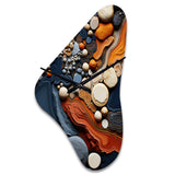 Desert Tapestry Collage III - Asymmetric Metal Wall Clock