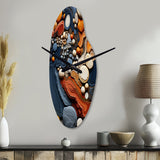 Desert Tapestry Collage III - Asymmetric Metal Wall Clock