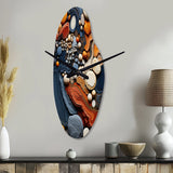 Desert Tapestry Collage III - Asymmetric Metal Wall Clock