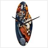 Desert Tapestry Collage III - Asymmetric Metal Wall Clock