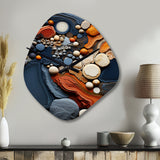 Desert Tapestry Collage III - Asymmetric Metal Wall Clock