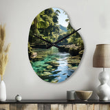 Dominican Harmony Of Nature - Asymmetric Metal Wall Clock
